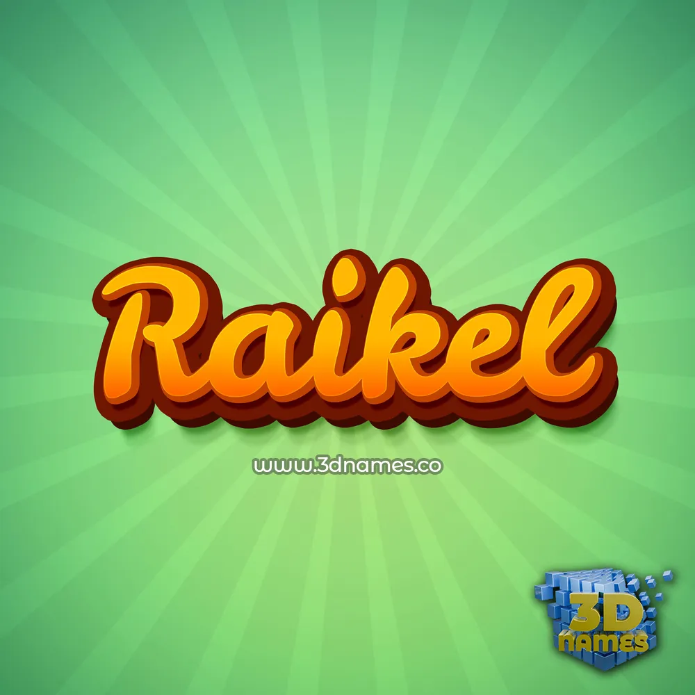 raikel in Green Rays style - 3D name wallpaper