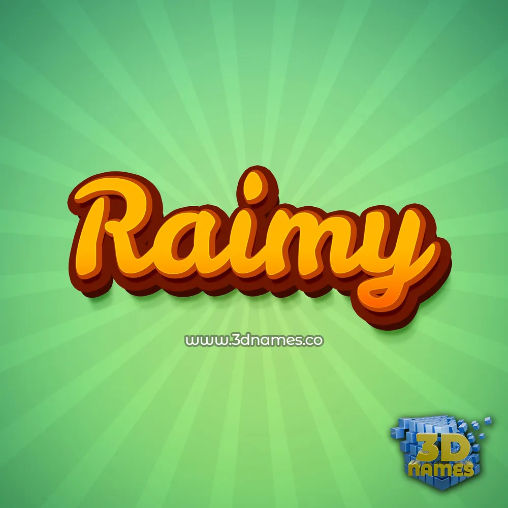 raimy in Green Rays style - 3D name wallpaper