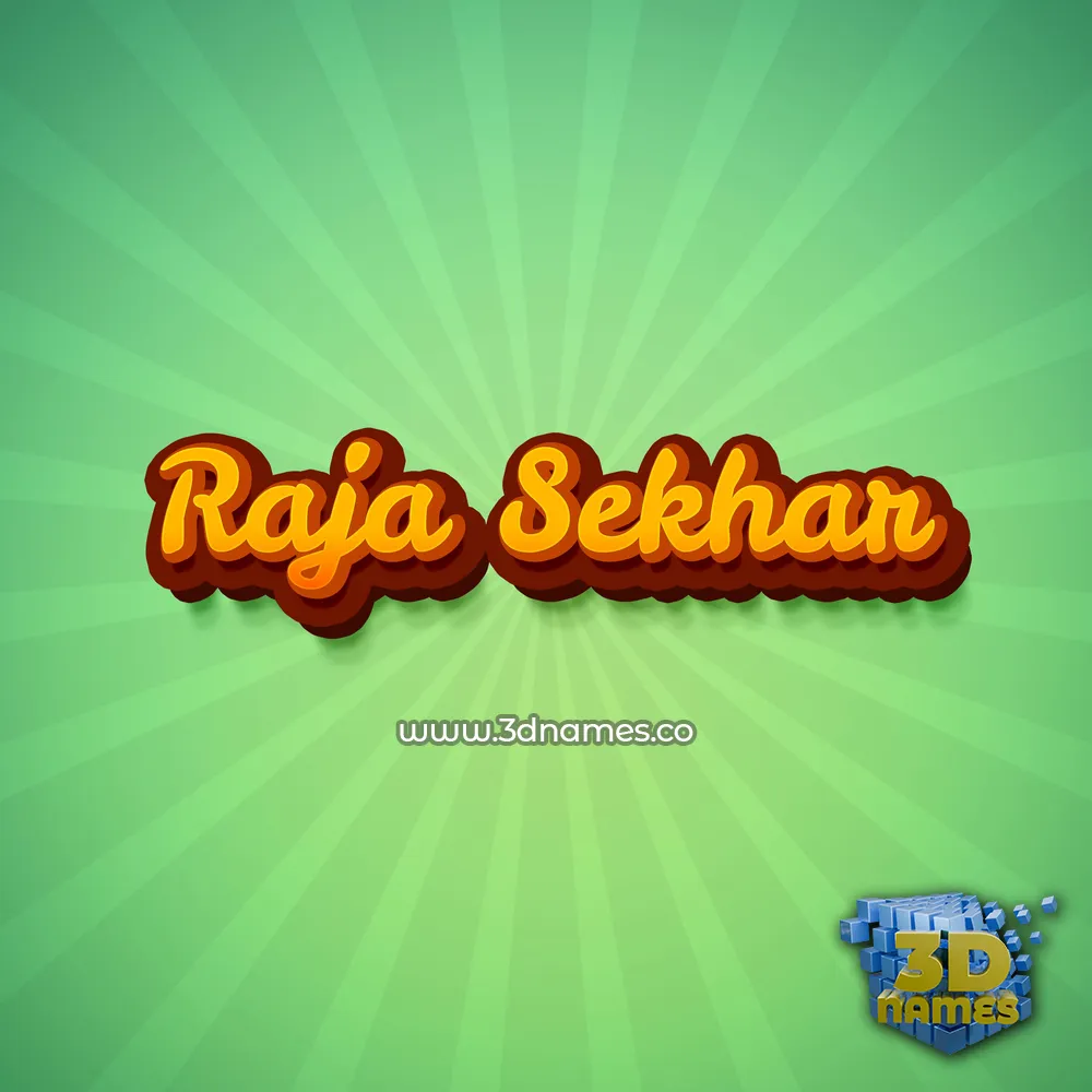 raja sekhar in Green Rays style - 3D name wallpaper