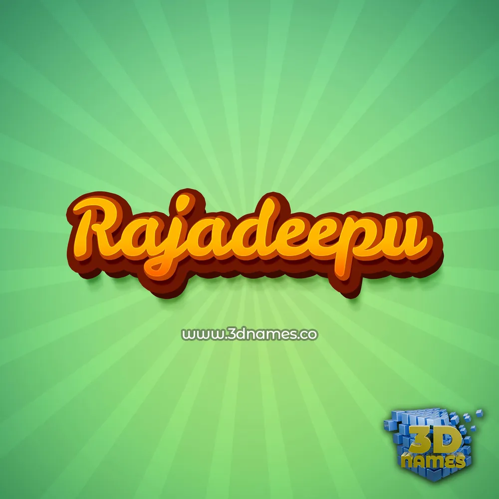rajadeepu in Green Rays style - 3D name wallpaper