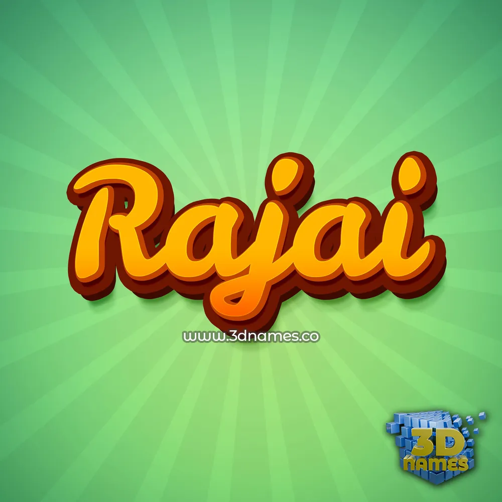 rajai in Green Rays style - 3D name wallpaper