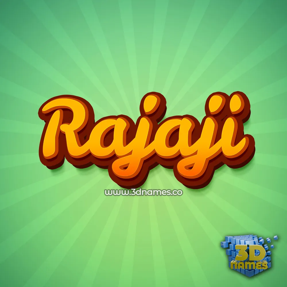 rajaji in Green Rays style - 3D name wallpaper