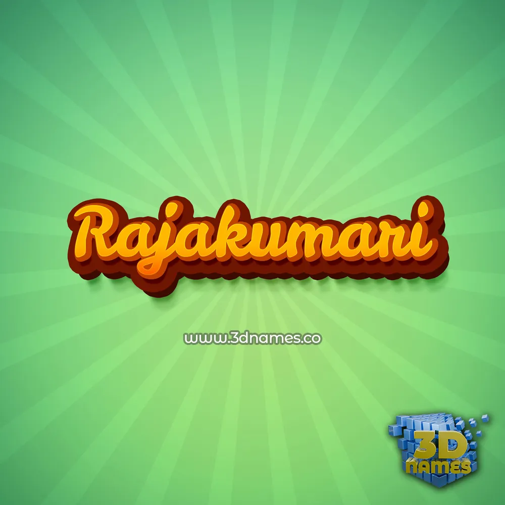 rajakumari in Green Rays style - 3D name wallpaper