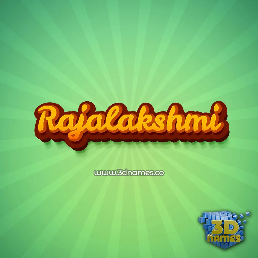 rajalakshmi in Green Rays style - 3D name wallpaper