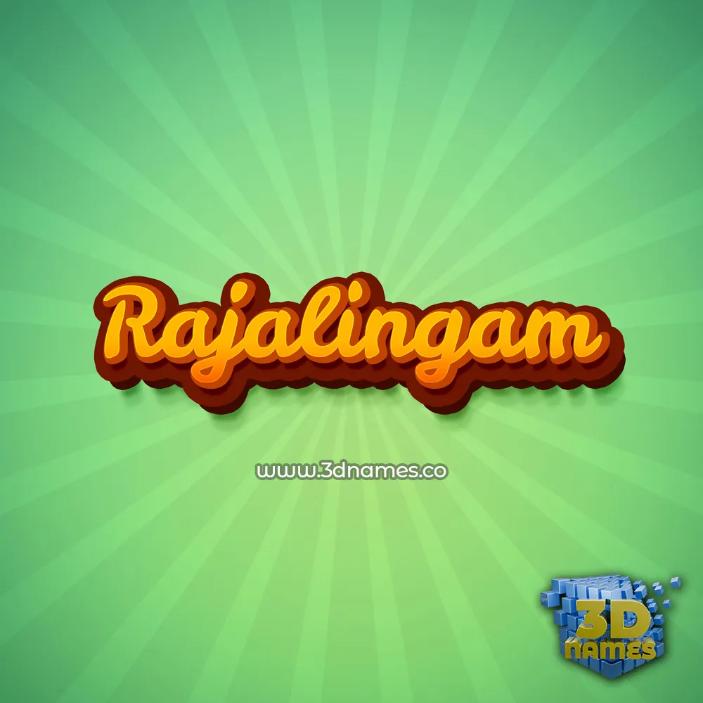 rajalingam in Green Rays style - 3D name wallpaper