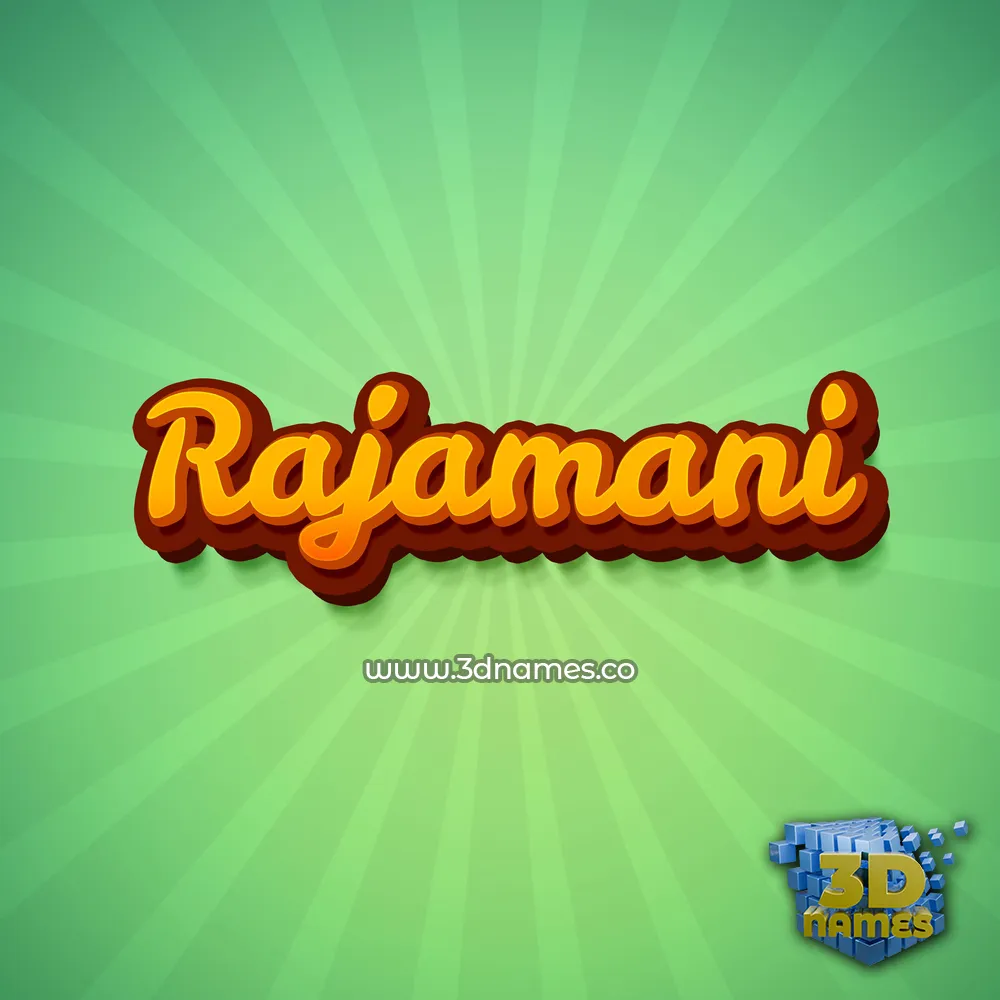 rajamani in Green Rays style - 3D name wallpaper