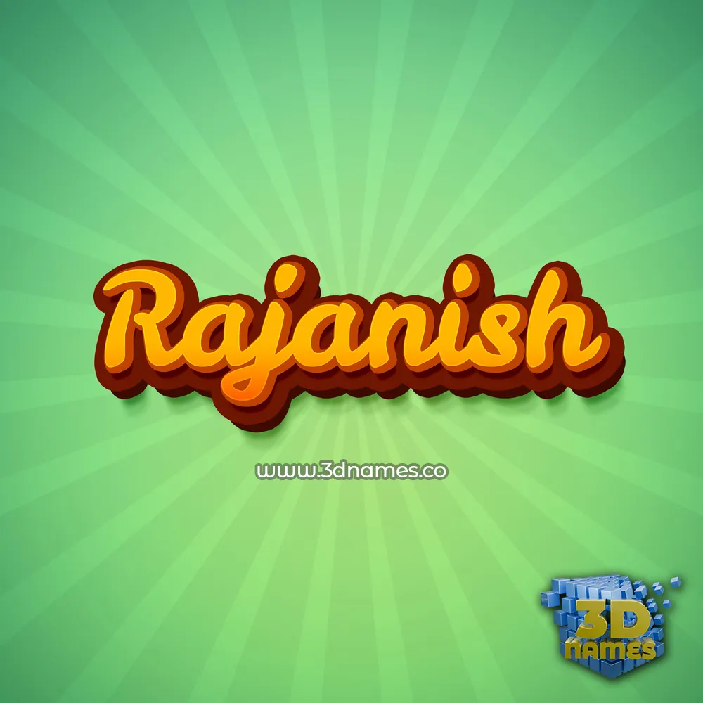 rajanish in Green Rays style - 3D name wallpaper