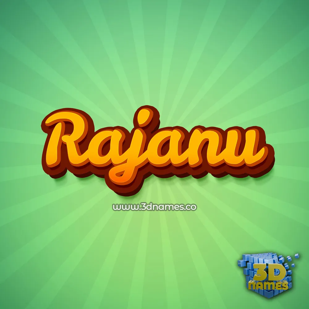rajanu in Green Rays style - 3D name wallpaper