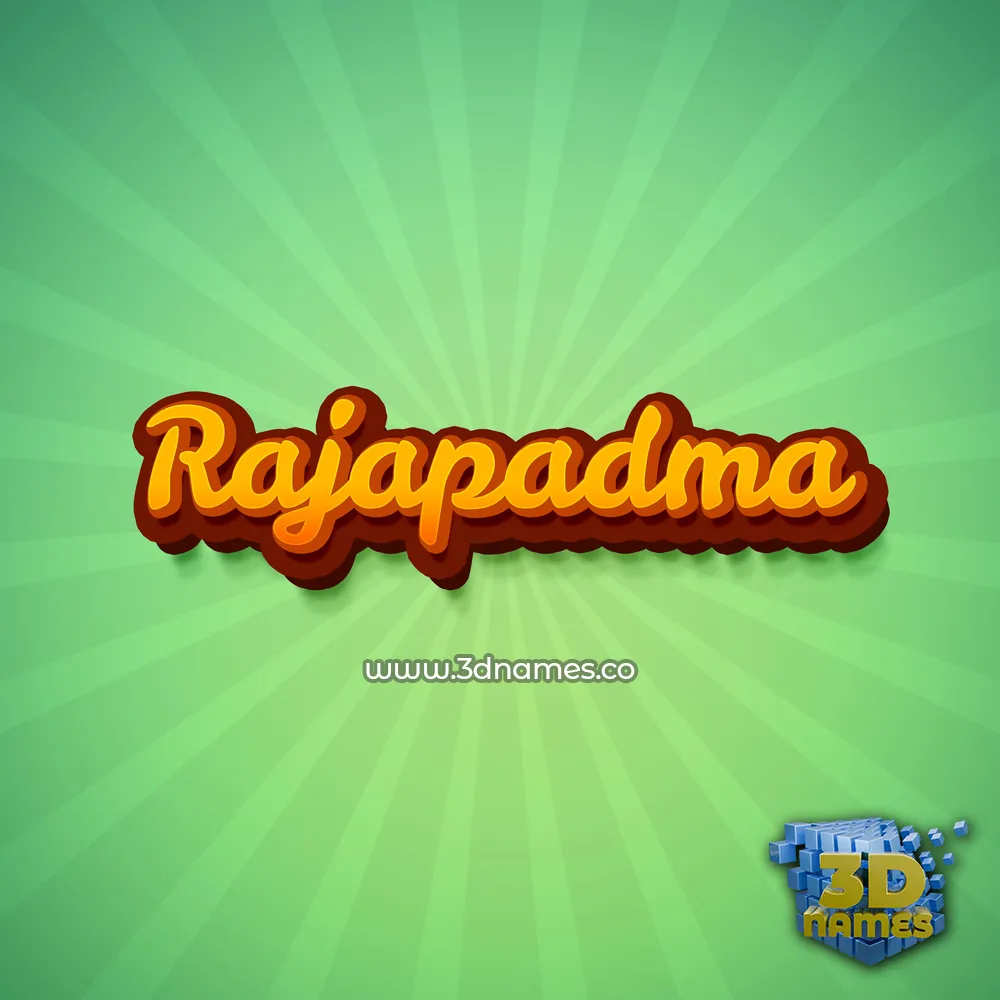 rajapadma in Green Rays style - 3D name wallpaper