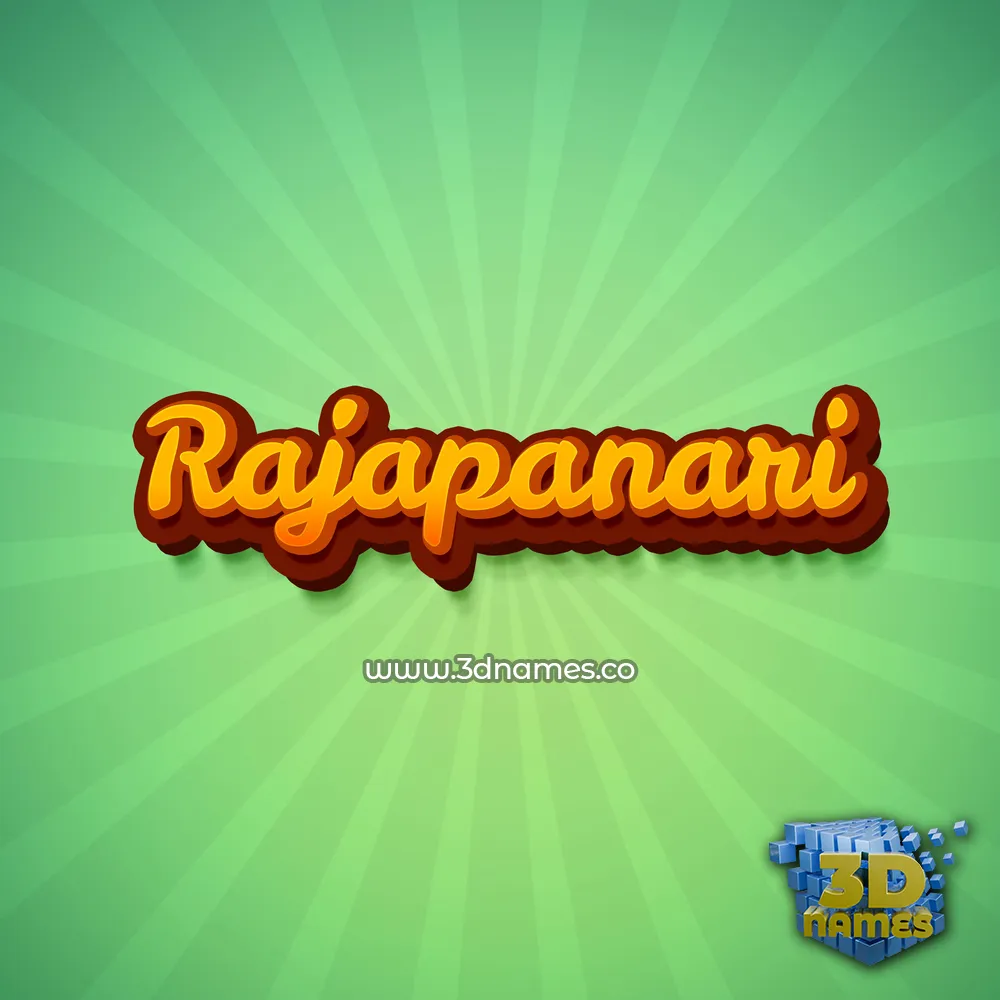 rajapanari in Green Rays style - 3D name wallpaper
