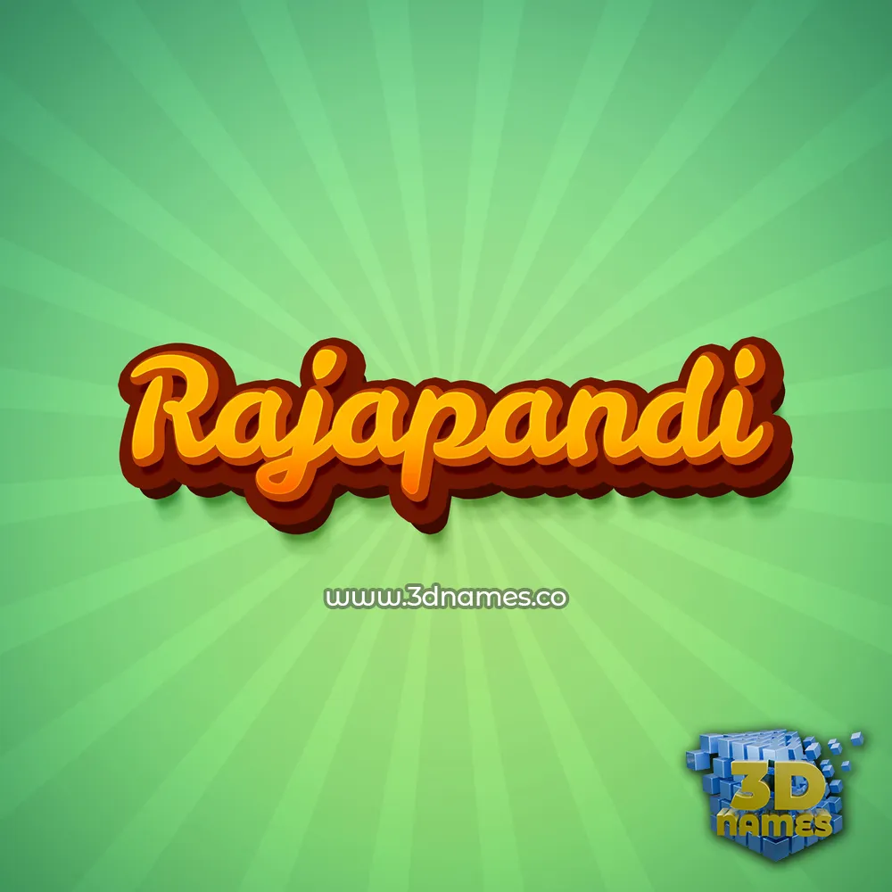 rajapandi in Green Rays style - 3D name wallpaper