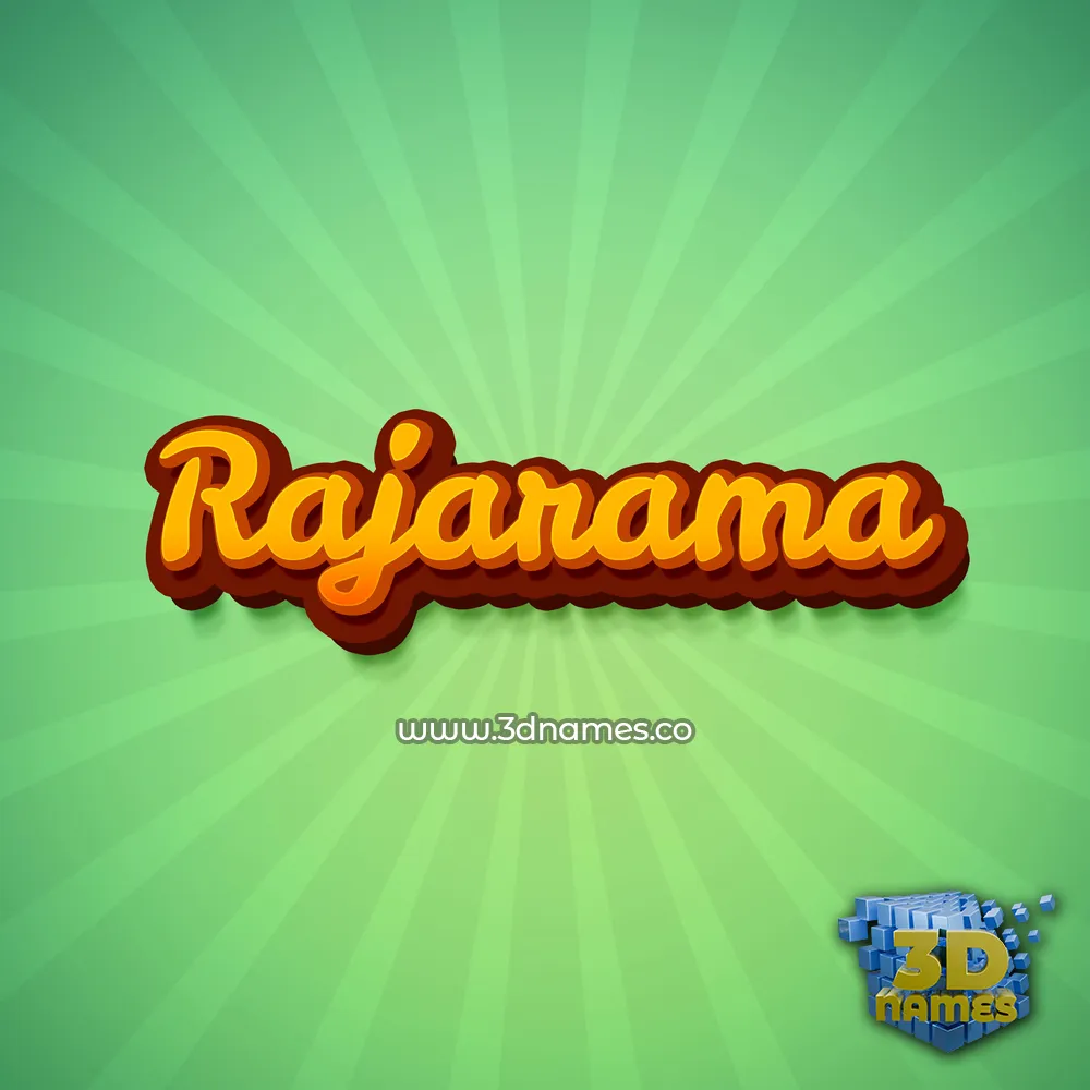 rajarama in Green Rays style - 3D name wallpaper