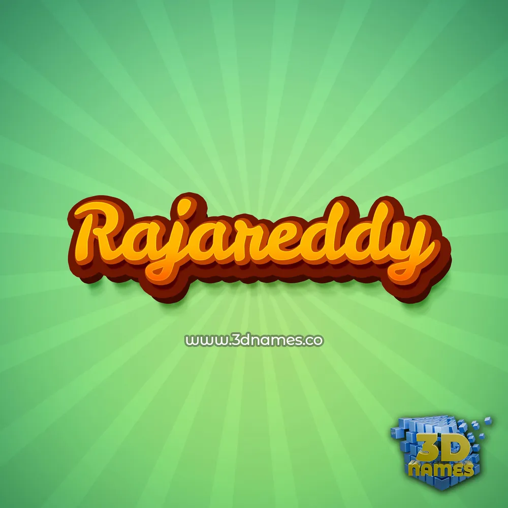 rajareddy in Green Rays style - 3D name wallpaper
