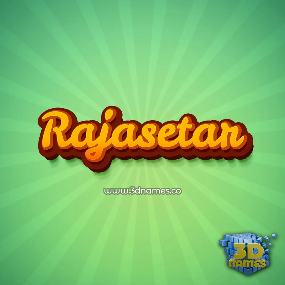 rajasetar in Green Rays style - 3D name wallpaper