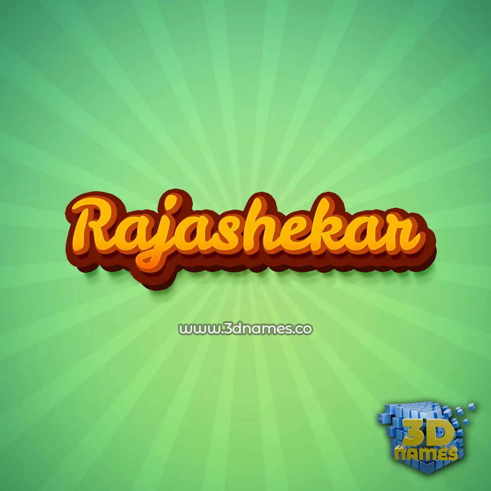 rajashekar in Green Rays style - 3D name wallpaper