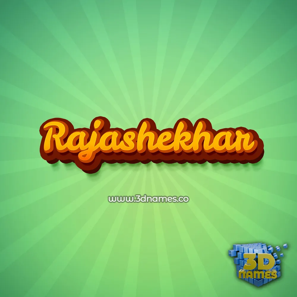 rajashekhar in Green Rays style - 3D name wallpaper