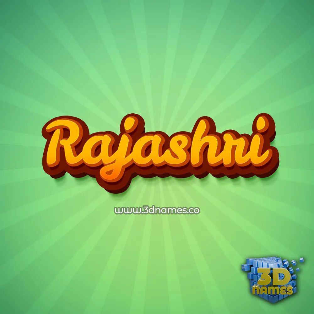 rajashri in Green Rays style - 3D name wallpaper