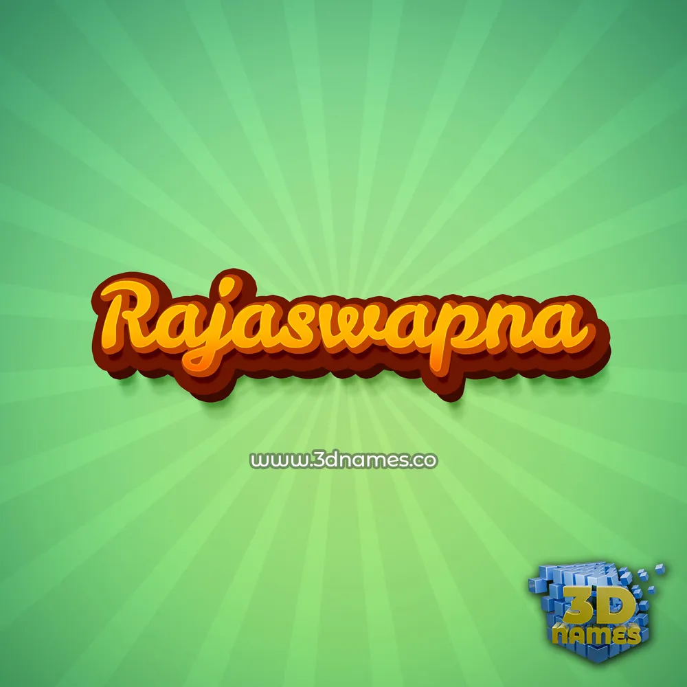 rajaswapna in Green Rays style - 3D name wallpaper
