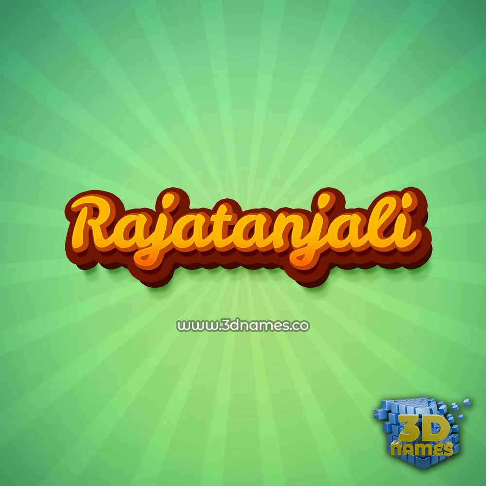 rajatanjali in Green Rays style - 3D name wallpaper