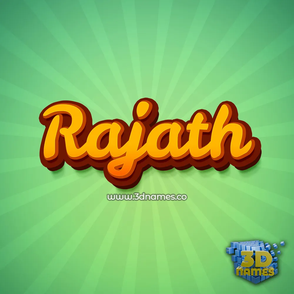 rajath in Green Rays style - 3D name wallpaper