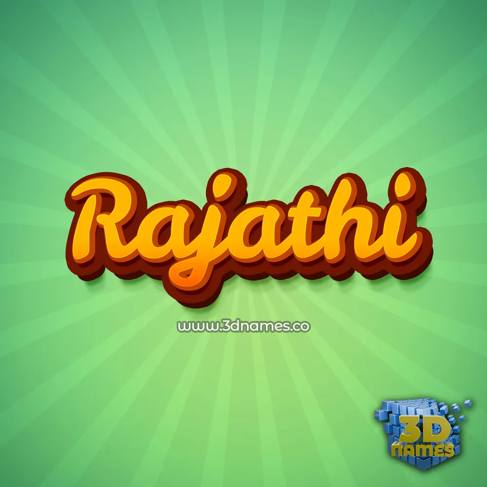 rajathi in Green Rays style - 3D name wallpaper