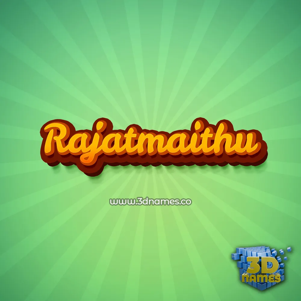 rajatmaithu in Green Rays style - 3D name wallpaper