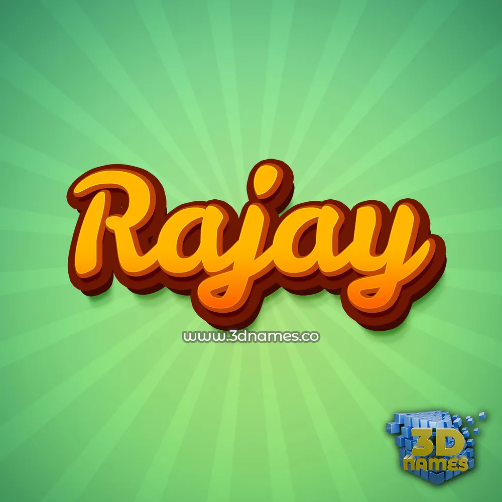 rajay in Green Rays style - 3D name wallpaper