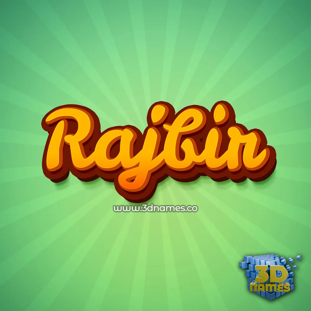 rajbir in Green Rays style - 3D name wallpaper