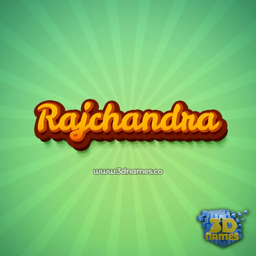 rajchandra in Green Rays style - 3D name wallpaper