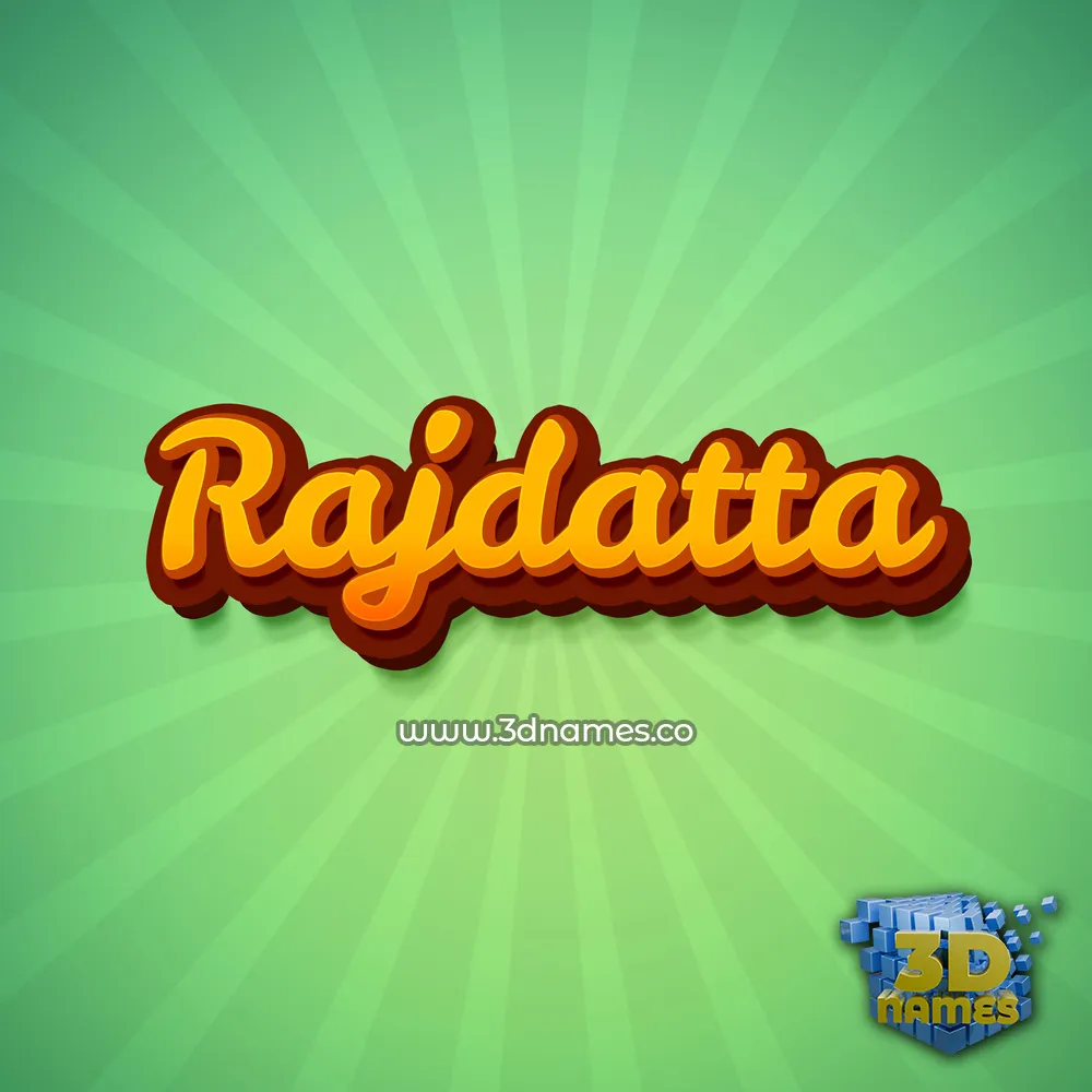 rajdatta in Green Rays style - 3D name wallpaper