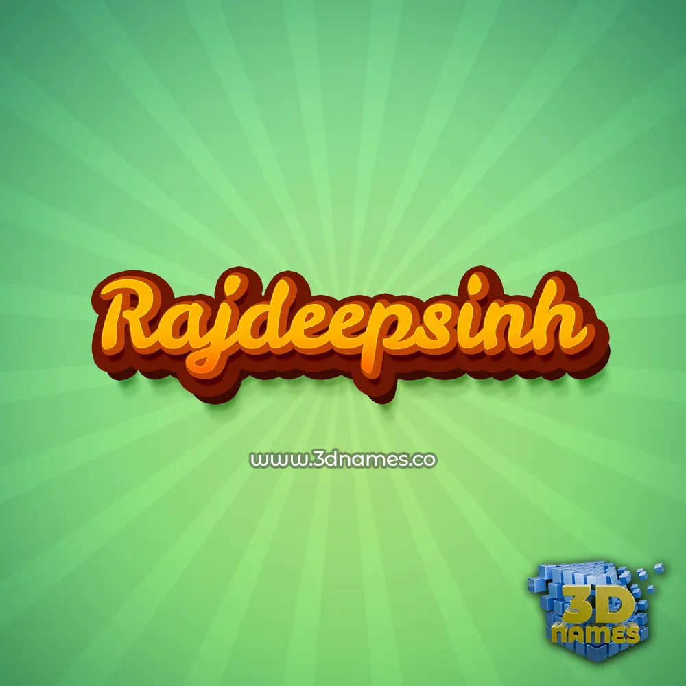 rajdeepsinh in Green Rays style - 3D name wallpaper