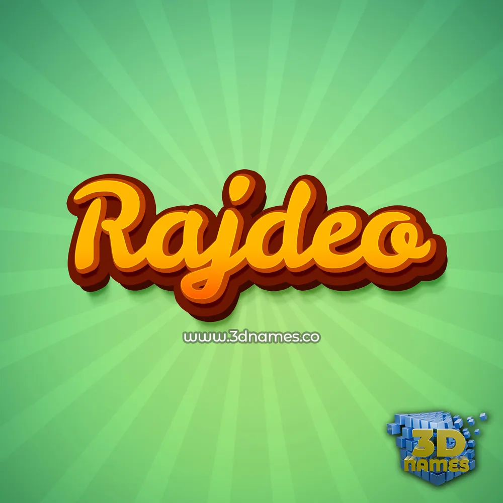 rajdeo in Green Rays style - 3D name wallpaper