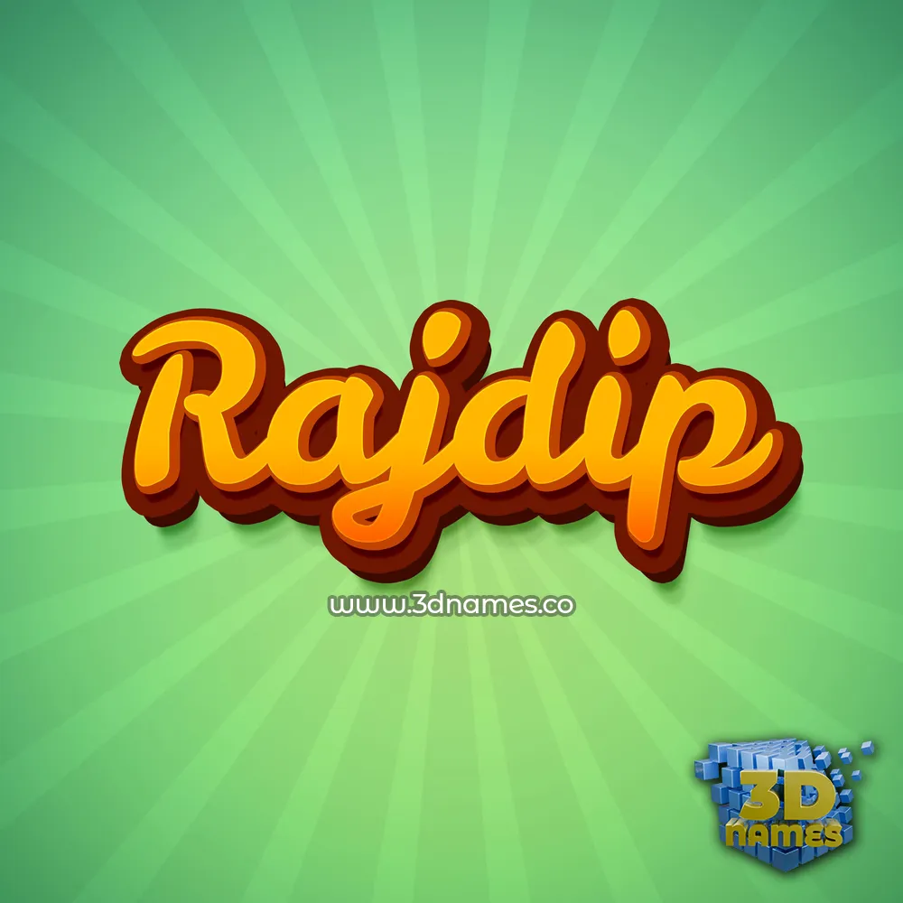 rajdip in Green Rays style - 3D name wallpaper