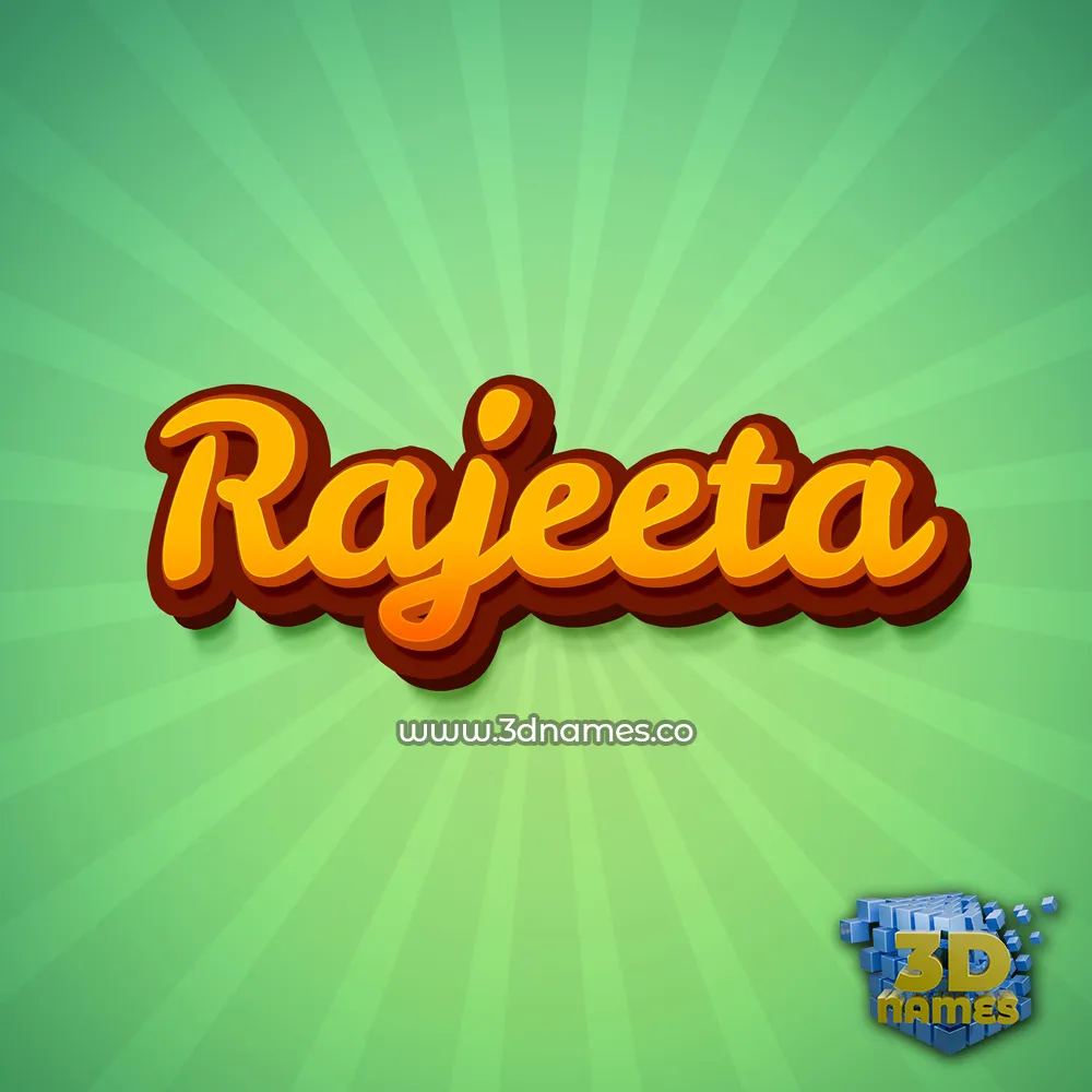 rajeeta in Green Rays style - 3D name wallpaper