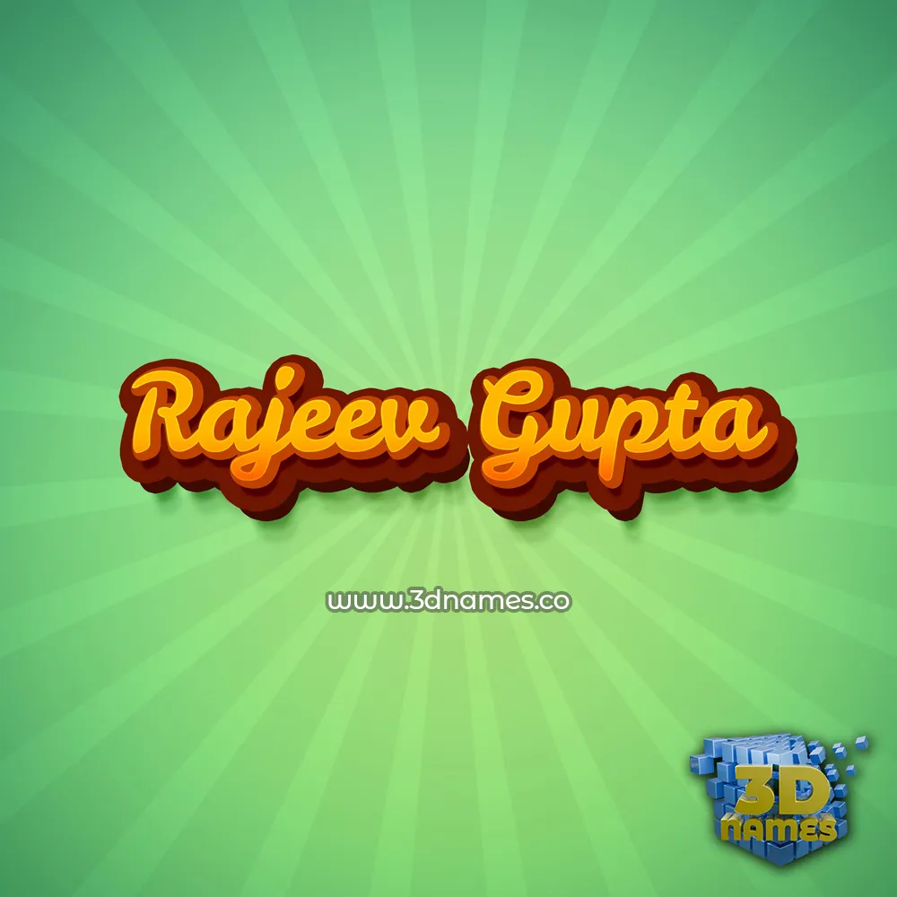 rajeev gupta in Green Rays style - 3D name wallpaper