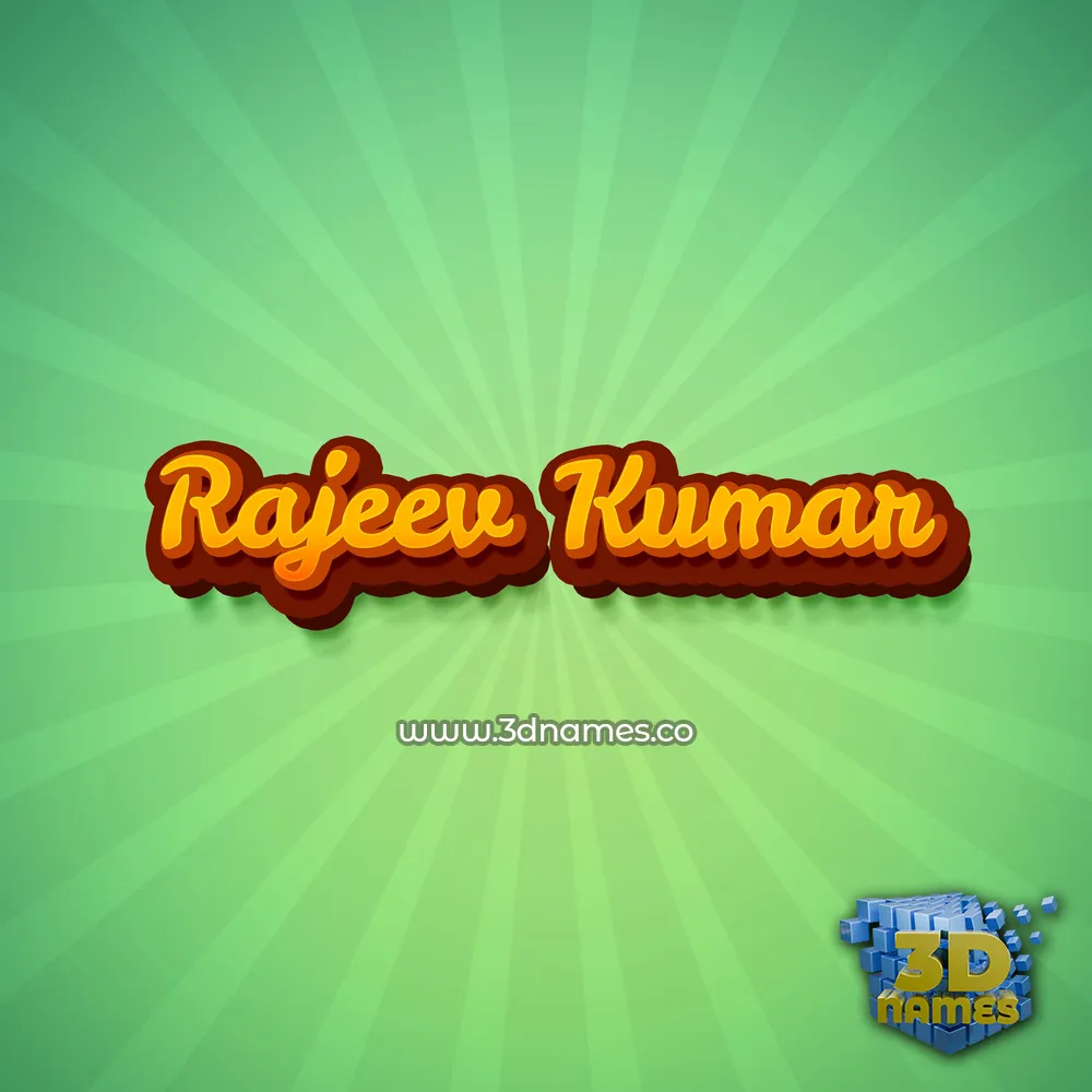 rajeev kumar in Green Rays style - 3D name wallpaper