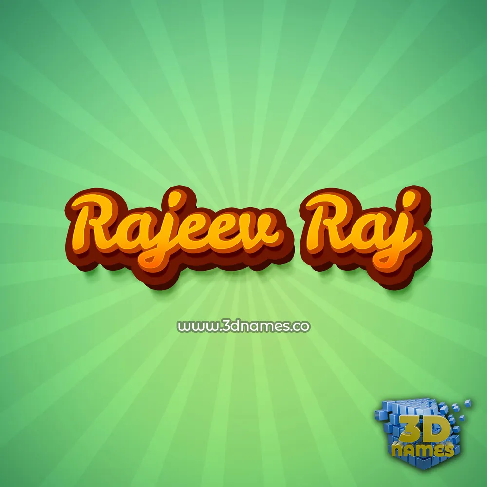 rajeev raj in Green Rays style - 3D name wallpaper