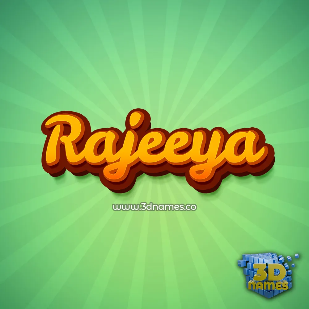 rajeeya in Green Rays style - 3D name wallpaper