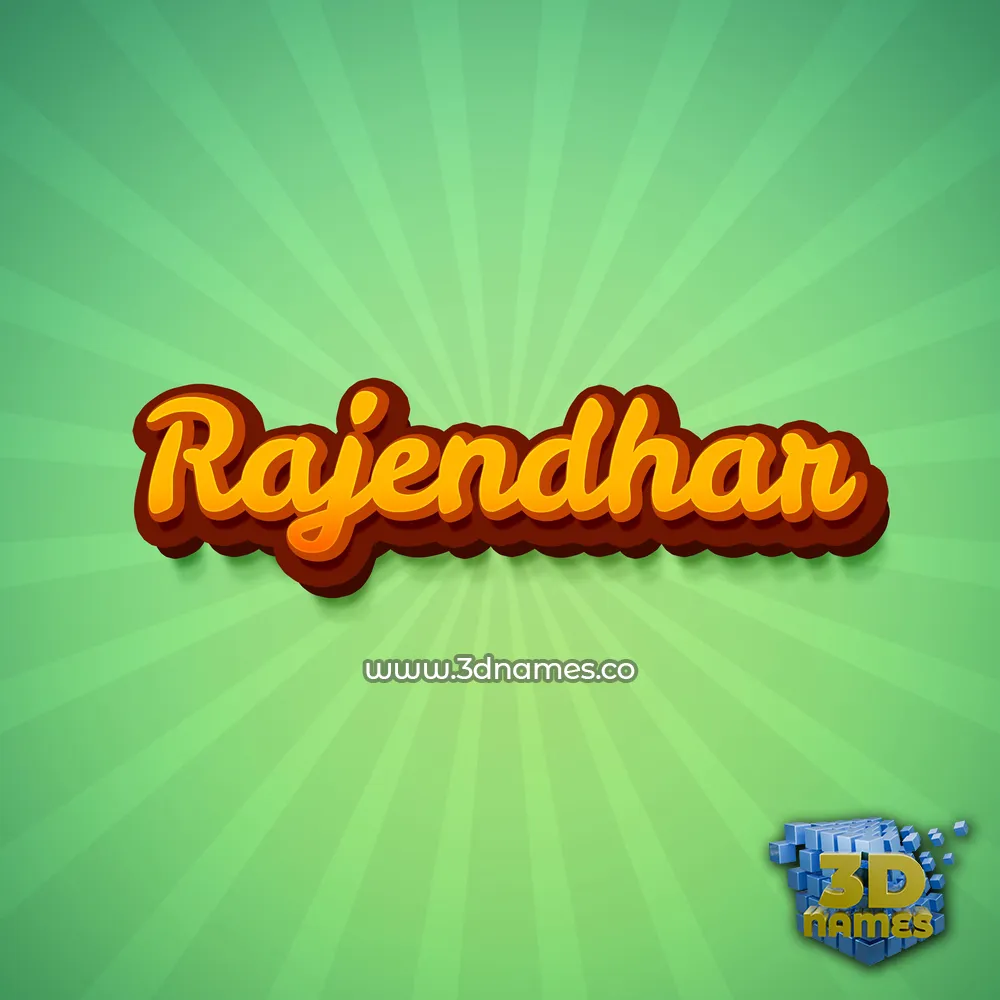 rajendhar in Green Rays style - 3D name wallpaper