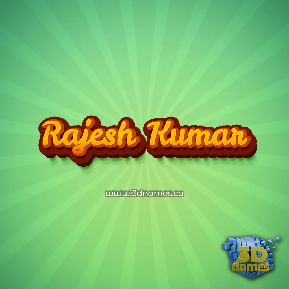 rajesh kumar in Green Rays style - 3D name wallpaper