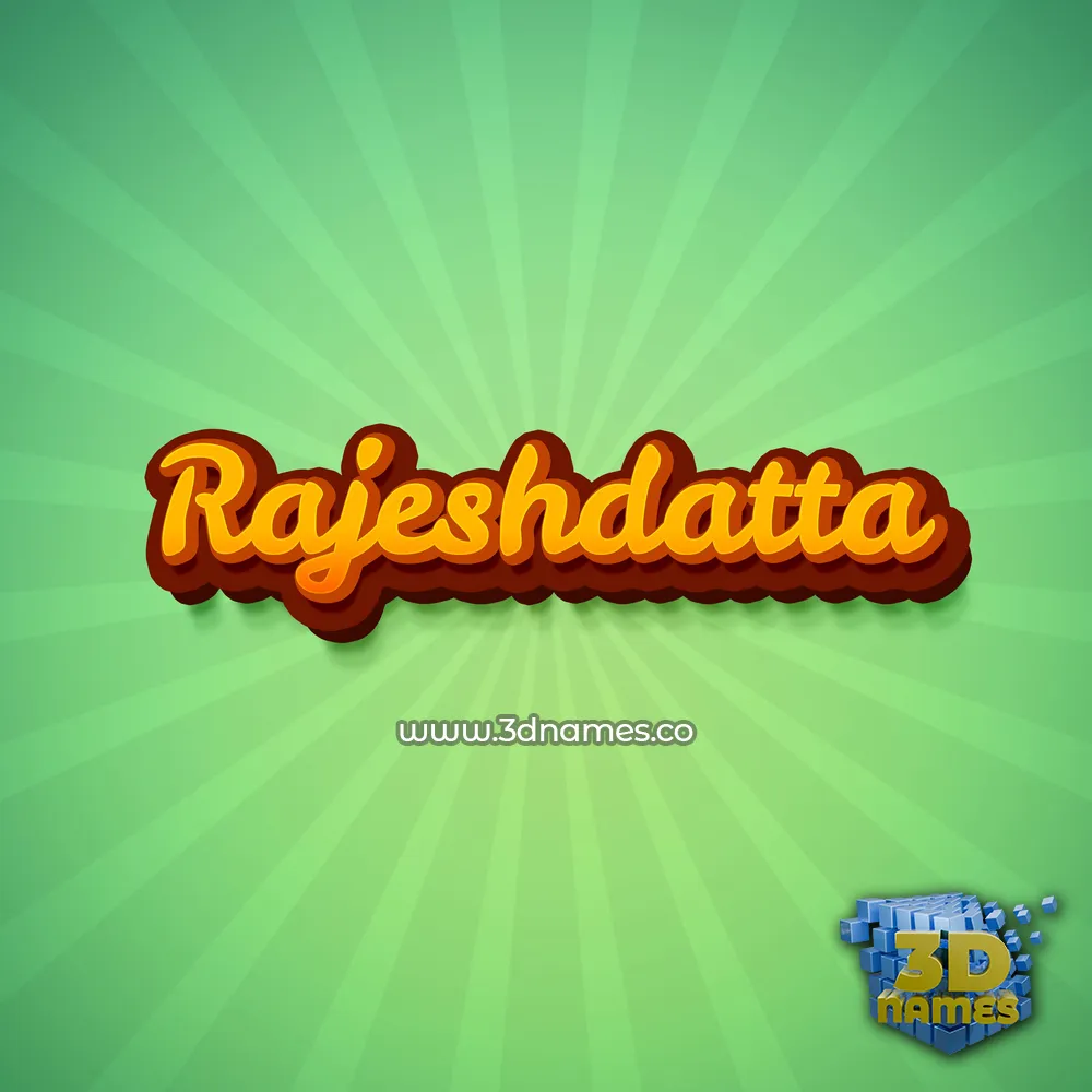 rajeshdatta in Green Rays style - 3D name wallpaper