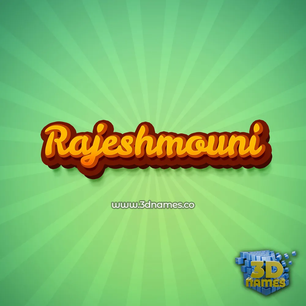 rajeshmouni in Green Rays style - 3D name wallpaper