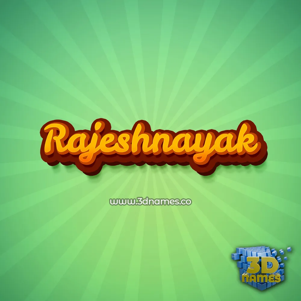 rajeshnayak in Green Rays style - 3D name wallpaper