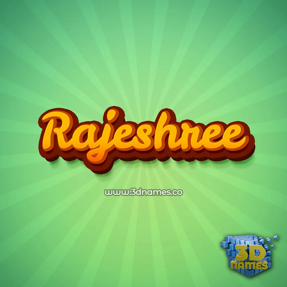 rajeshree in Green Rays style - 3D name wallpaper