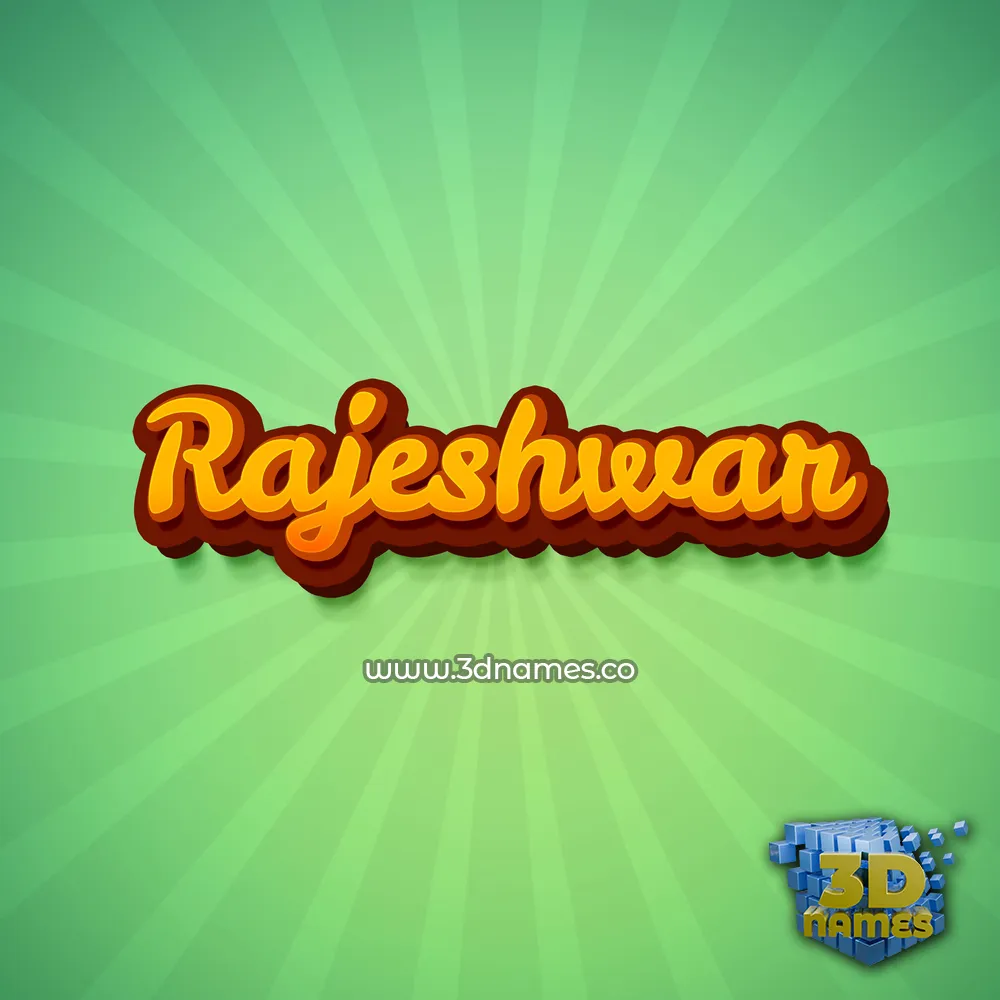 rajeshwar in Green Rays style - 3D name wallpaper