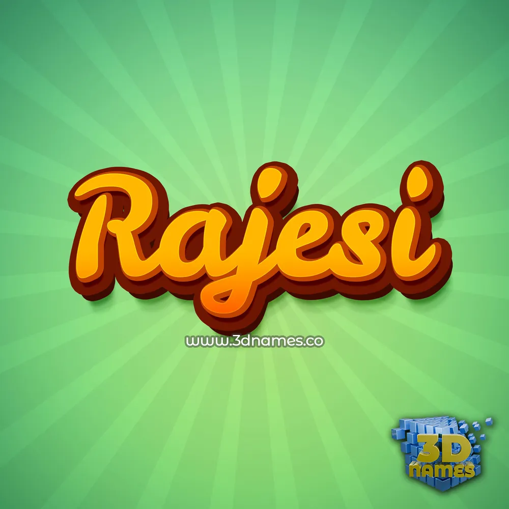 rajesi in Green Rays style - 3D name wallpaper
