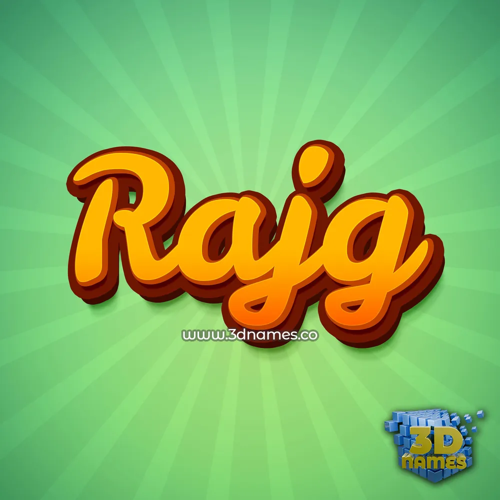 rajg in Green Rays style - 3D name wallpaper