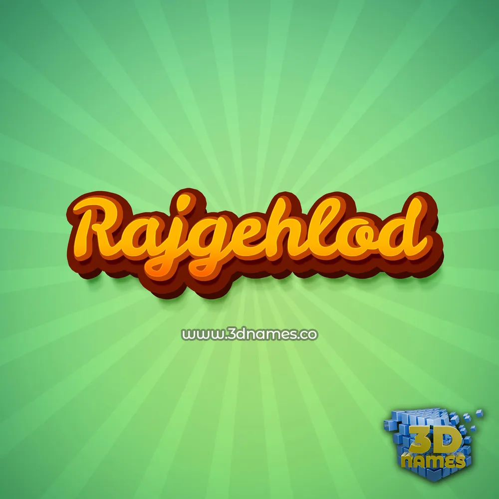 rajgehlod in Green Rays style - 3D name wallpaper