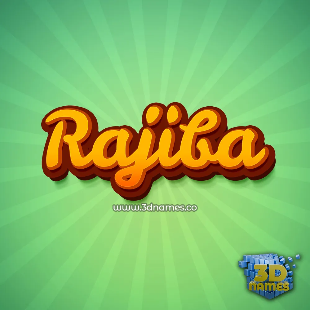 rajiba in Green Rays style - 3D name wallpaper