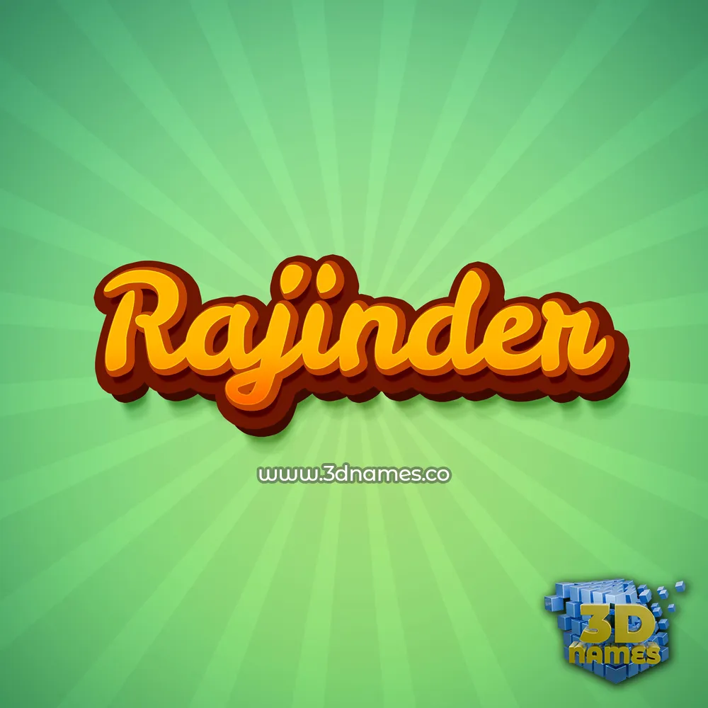 rajinder in Green Rays style - 3D name wallpaper
